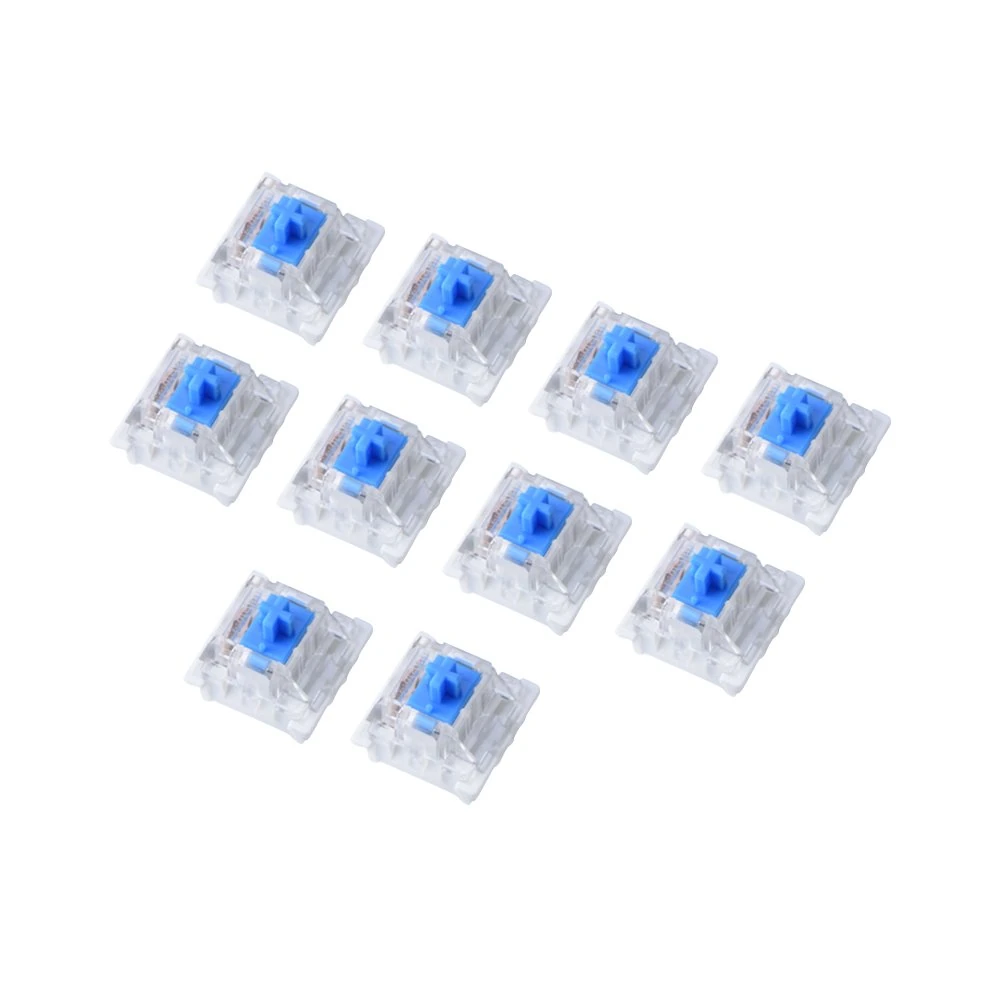 VBESTLIFE 10 PCs Mechanical Keyboard Blue Switches Gaming Keyboard Plate Mounted Blue Switch for Gateron RGB Series