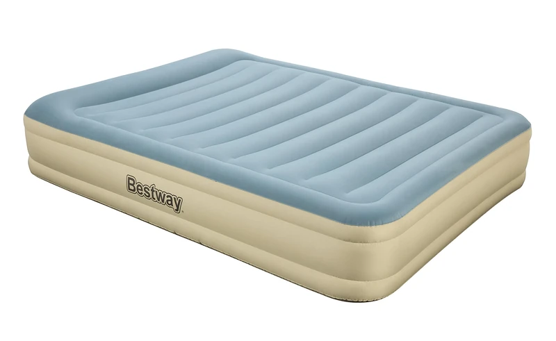 Bestway Queen Airbed Essence Fortech Inflatable Mattress - Turquoise, 14-Inch - Image 1