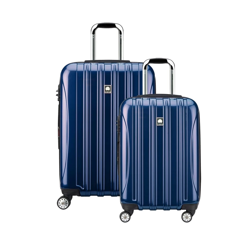 Delsey Luggage Helium Aero Spinner Set (21"/25"), Cobalt Blue