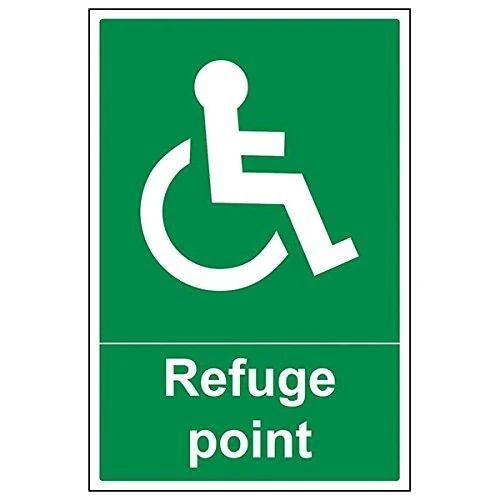 V Safety 17044BH-R'Refuge Point' Sign, Portrait, 400 mm x 600 mm (Pack of 3)