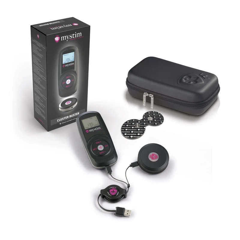 Mystim Cluster Buster Electrical Stimulation Device Black One Size