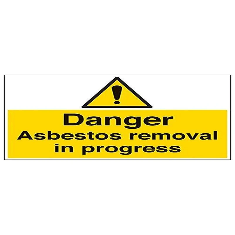 Vsafety 6B012BR-R'Danger Asbestos Removal In Progress' Sign, 600 mm x 450 mm (Pack of 3)