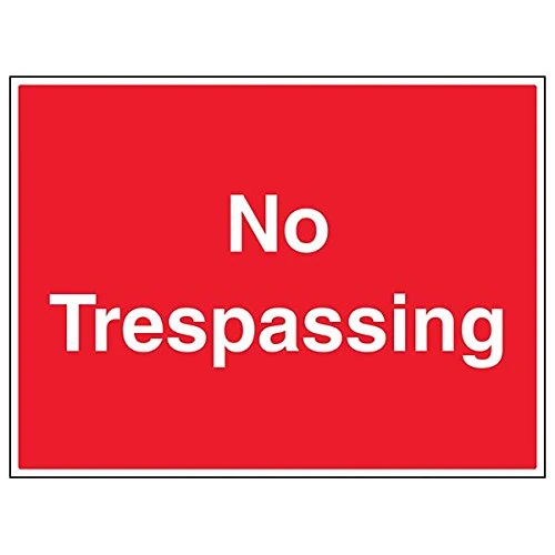 V Safety 76007BR-R'No Trespassing' Sign, Landscape, 600 mm x 450 mm (Pack of 3)