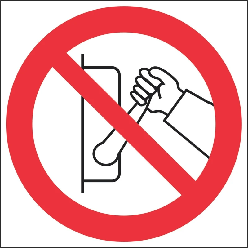 V Safety 51016BG-R'Do Not Switch Off Logo' Sign, Square, 400 mm x 400 mm (Pack of 3)