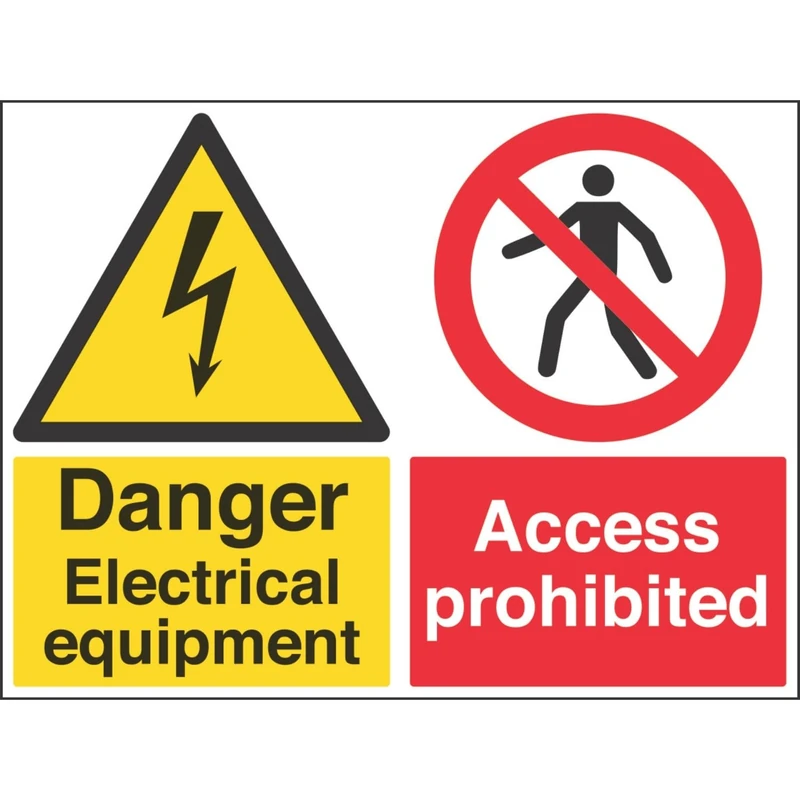 V Safety 67055BR-R'Dangerous Site/Children Not Play On Site' Sign, 600 mm x 450 mm (Pack of 3)