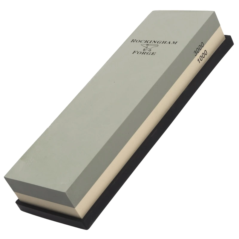 Rockingham Forge SUPERSHARP PRO Combination Whetstone 2-in-1 Medium/Fine 1000/3000 Grit - Professional Knife Sharpening Two Stones in One with Non-Slip Base - Knife Sharpener for Kitchen Knives