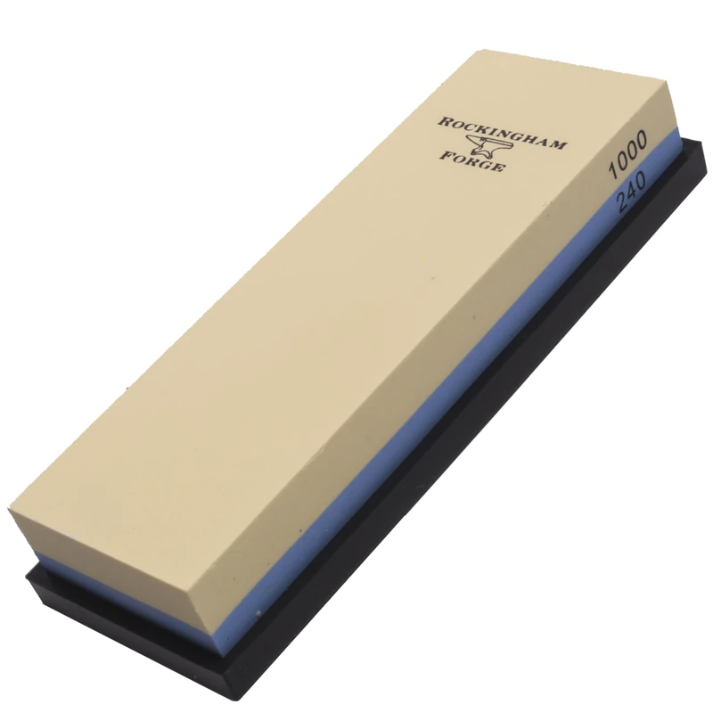 Rockingham Forge SUPERSHARP PRO Combination Whetstone 2-in-1 Coarse/Medium 240/1000 Grit - Professional Knife Sharpening Two Stones in One with Non-Slip Base - Knife Sharpener for Kitchen Knives