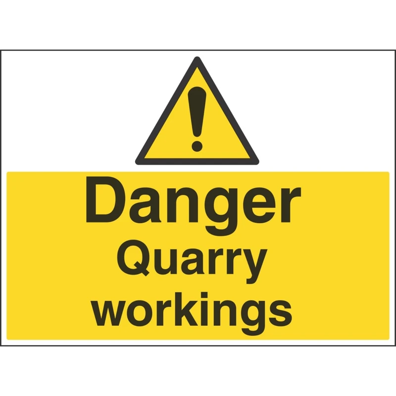 V Safety 67015BR-R'Danger Quarry Workings' Sign, Landscape, 600 mm x 450 mm (Pack of 3)