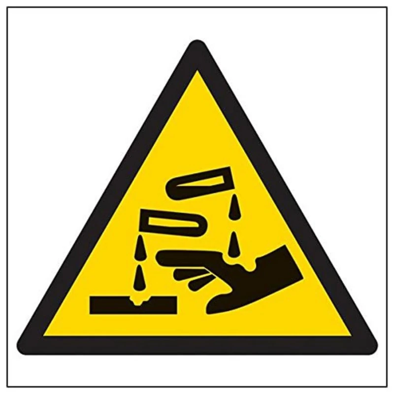 V Safety 61017BG-R'Warning Corrosive Logo' Sign, Square, 400 mm x 400 mm (Pack of 3)