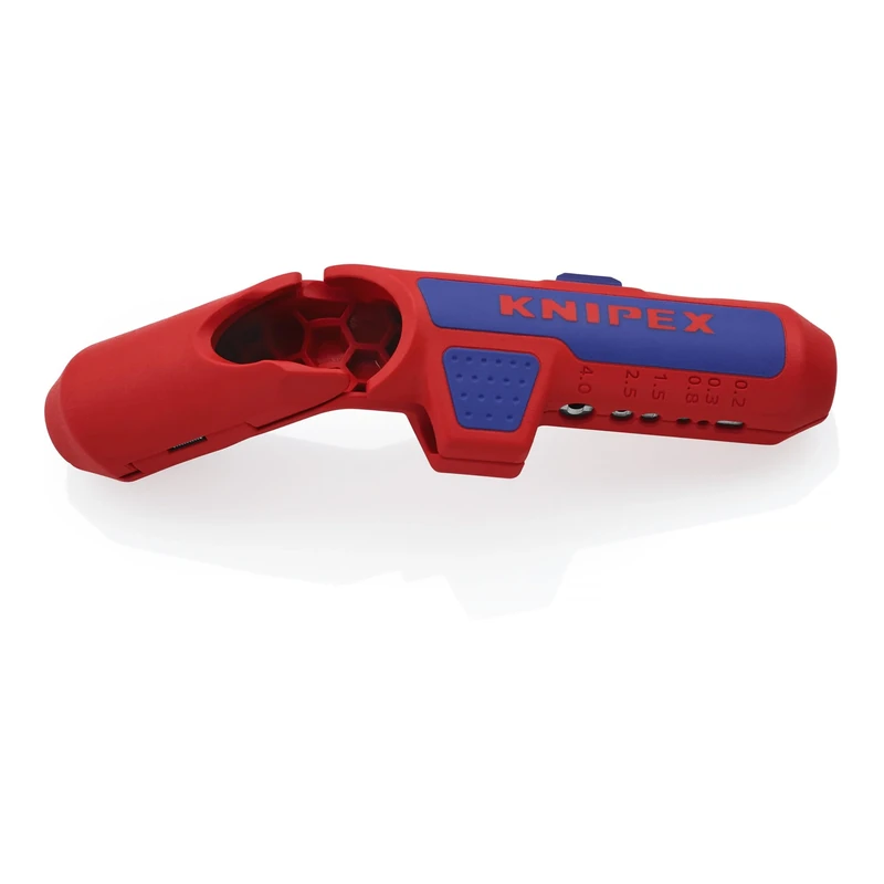 KNIPEX Ergostrip Universal Stripping Tool for Left-Handers Self-Service Card 135 mm, 16 95 02 SB