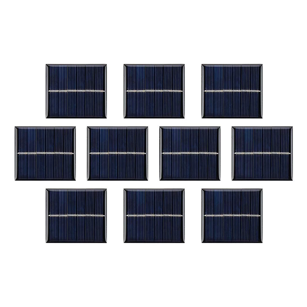 AOSHIKE 10Pcs 3V 120mA Micro Solar Panels Cells DIY Solar Epoxy Plate Electric Toy Materials Photovoltaic Cells Charger 60mmx55mm/2.36"x2.16"