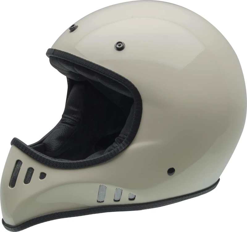 NZI Mad Carbon Open Face Motorbike Helmet, Gloss Bone, Size X-Small