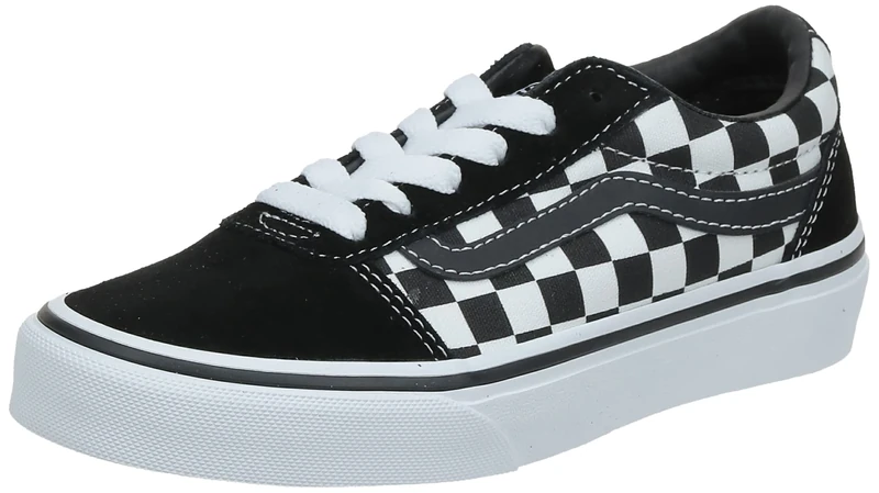 Vans Unisex Kids Ward Sneaker, Checkered Black True White, 4 UK Child - Image 1