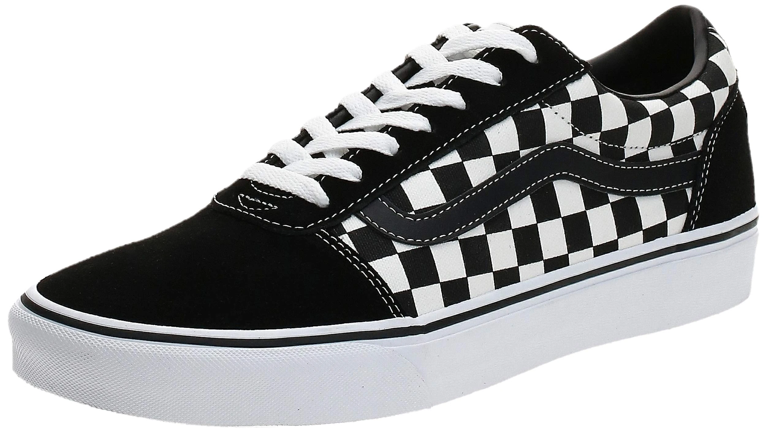 Vans Men's Ward Sneaker, Checkered Black True White, 5.5 UK