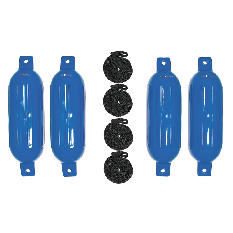 Extreme Max 3006.7495 BoatTector Inflatable Fender Value 4-Pack-6.5" x 22", Blue, 6.5 Inches x 22 Inches