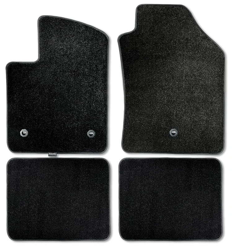 CarsCover Custom Fit 2012-2018 Fiat 500/500C Front and Rear Carpet Car Floor Mats Heavy Cushion Ultramax Asphalt Black