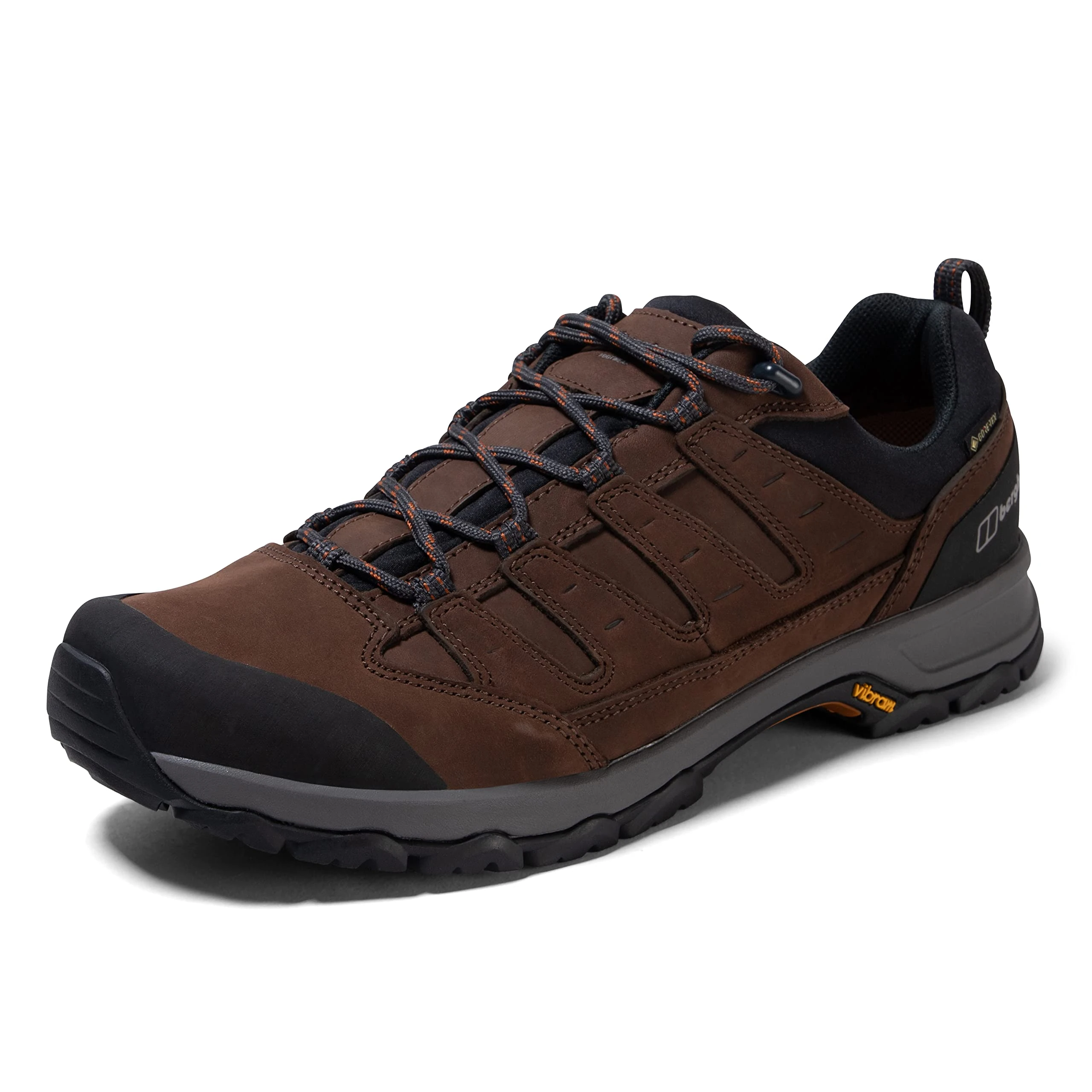 Berghaus Men's Fellmaster Active Gore-Tex Waterproof Walking Shoes | Waterproof | Breathable, Brown/Burnt Orange, 7