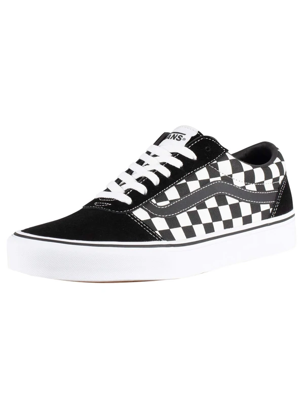 Vans Men's Ward Sneaker, Checkered Black True White, 9 UK - Image 1