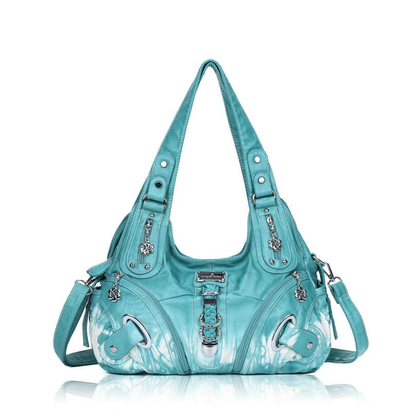 Angel Kiss Hobo Purses and handbags for Women Satchel Handbag Women Purses Large Daily Shoulder Bags blue Size: 15.4 * 4.7 * 12.2
