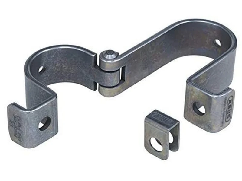 ABUS Grau (Gray) 131/140 Gatesec Hasp, 76824, Switch Type: Rotary, Actuator Type: Hinge Lever, Operation Mode: Manual