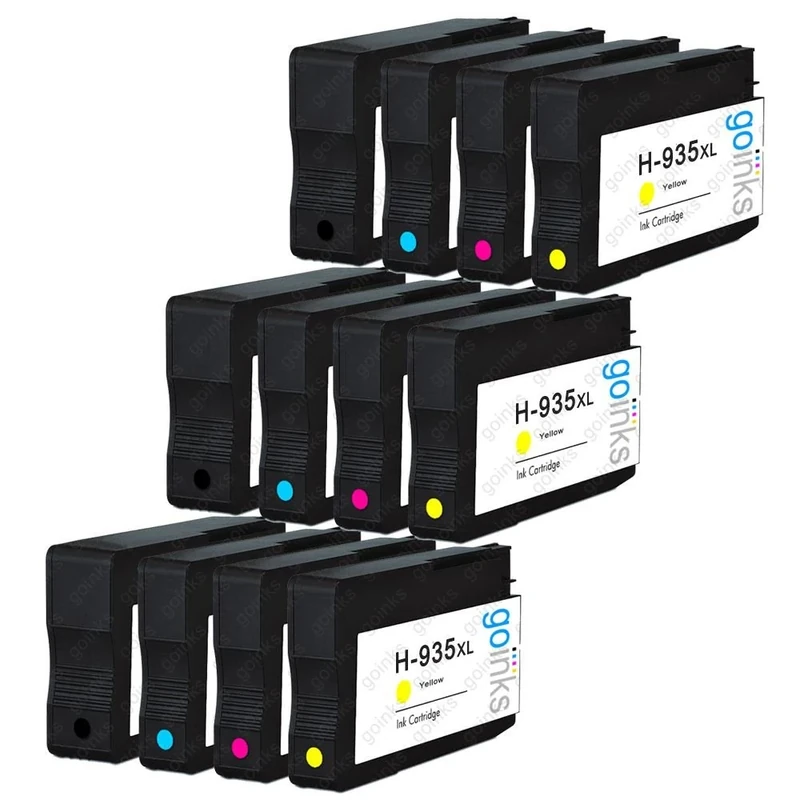 Go Inks 3 Set of 4 Ink Cartridges to replace HP 934 & 935 (XL Capacity) Compatible/non-OEM for HP Photosmart Printers (12 Inks)