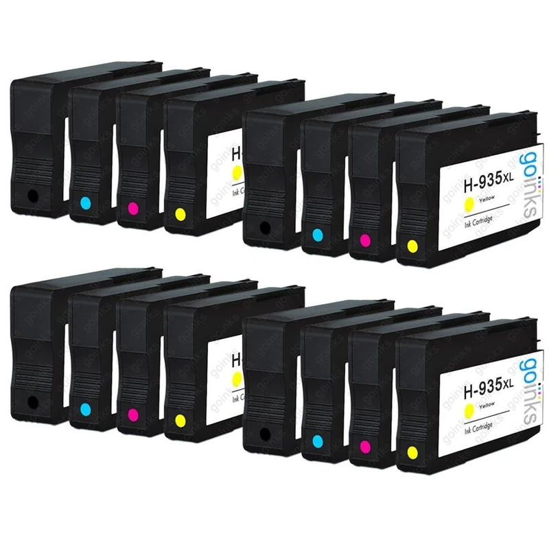 Go Inks 4 Set of 4 Ink Cartridges to replace HP 934 & 935 (XL Capacity) Compatible/non-OEM for HP Photosmart Printers (16 Inks)
