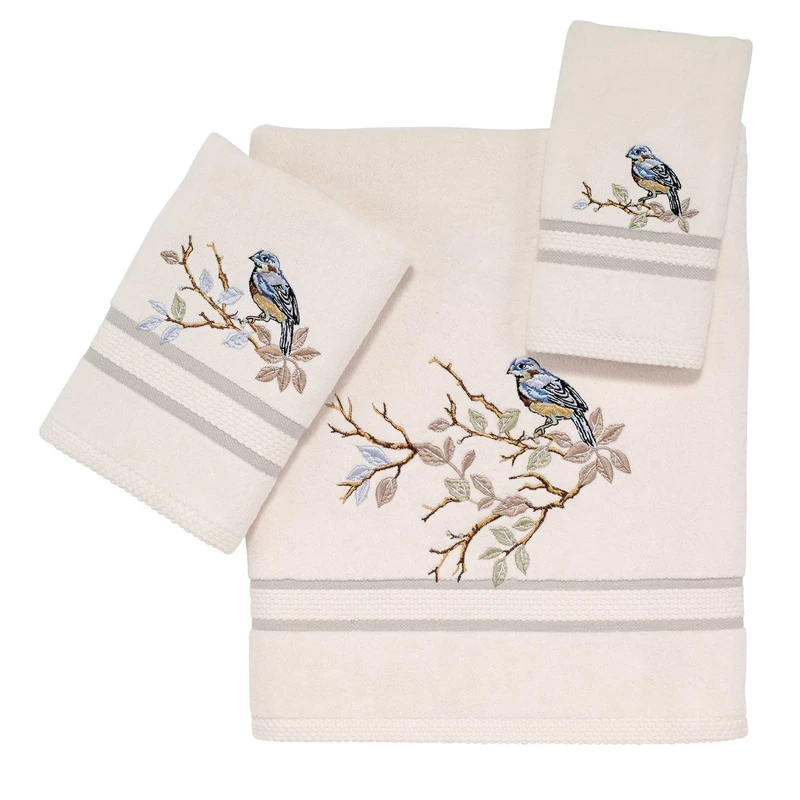 Avanti Linens - 3pc Towel Set, Soft & Absorbent Cotton Towels (Love Nest Collection) - Image 1