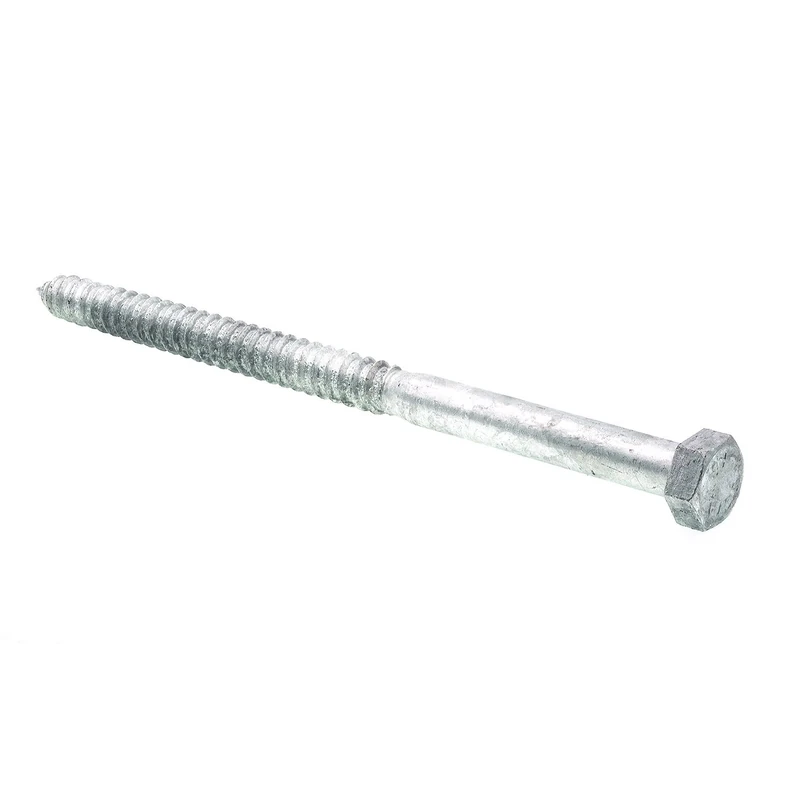 Prime-Line 9057586 Hex Lag Screws, 5/8 inch X 10 inch, A307 Grade A Hot Dip Galvanized Steel, (5-pack)