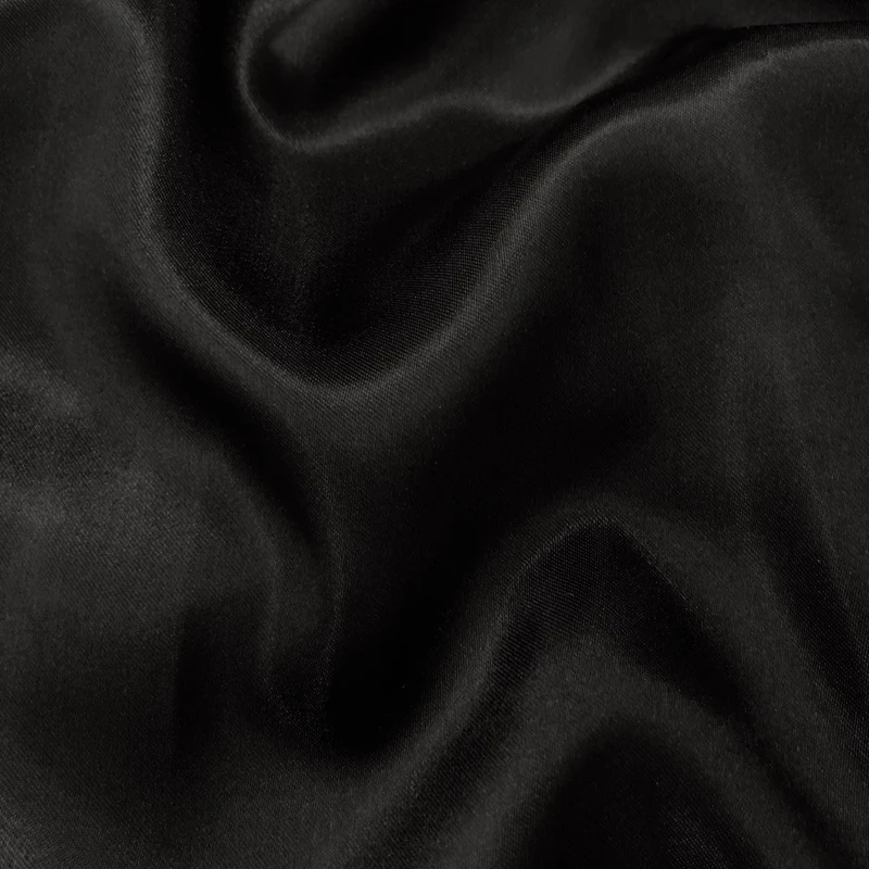 AK TRADING CO. Charmeuse Bridal Satin Fabric, Black, 20 Yards