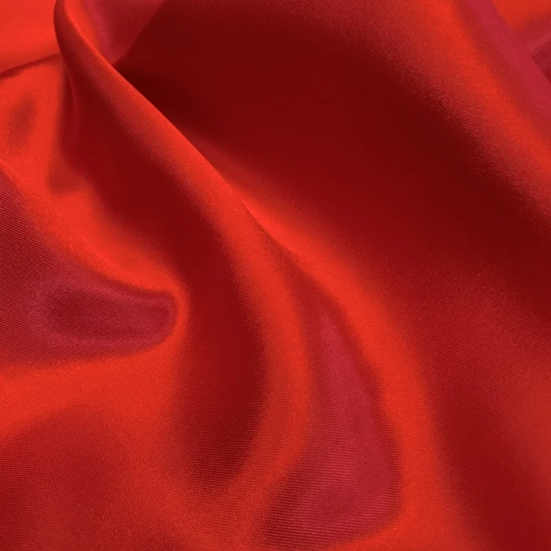 AK TRADING CO. Charmeuse Bridal Satin Fabric, Red, 20 Yards