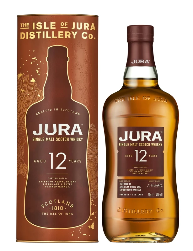 Jura 12 Year Old Single Malt Scotch Whisky 70cl | Fruity and Balanced 40% vol | More than a Whisky, made by a Scottish Island Community | A Rich, Fruity and Well-Rounded Single Malt