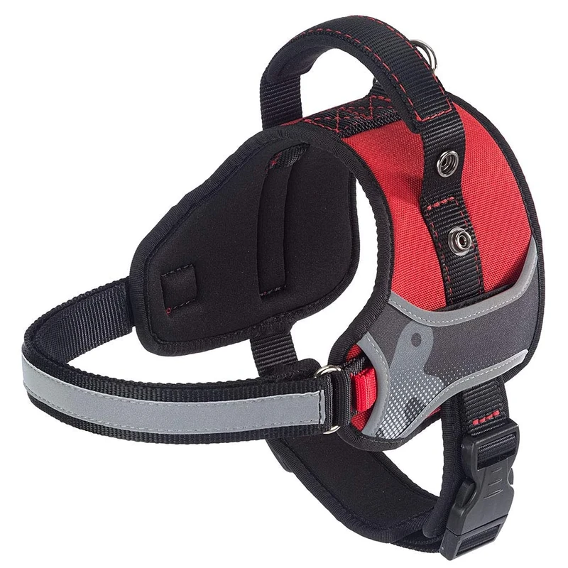 Ferplast Dog Harness Hercules Medium, Adjustable, Padded, Resistant, Scratchproof, Visible In The Dark, With Handle