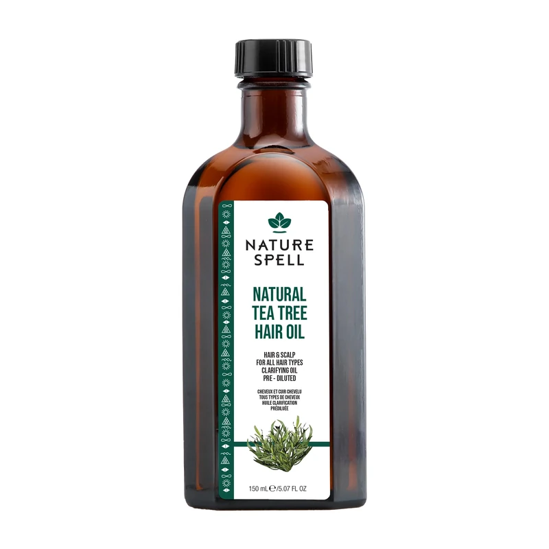 Nature Spell Tea Tree Oil for Hair & Scalp, Pre-Diluted Lightweight Oil to Support Scalp Clarity and Soothe Irritation, Vegan, For All Hair Types, 150ml