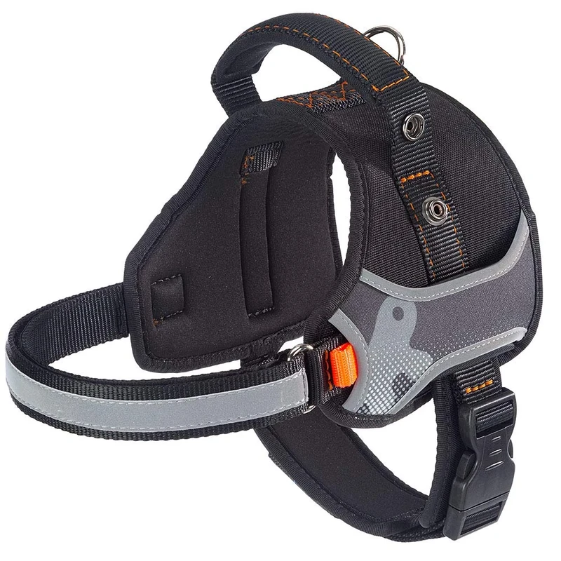 Ferplast Dog Harness Hercules Medium, Adjustable, Padded, Resistant, Scratchproof, Visible In The Dark, With Handle