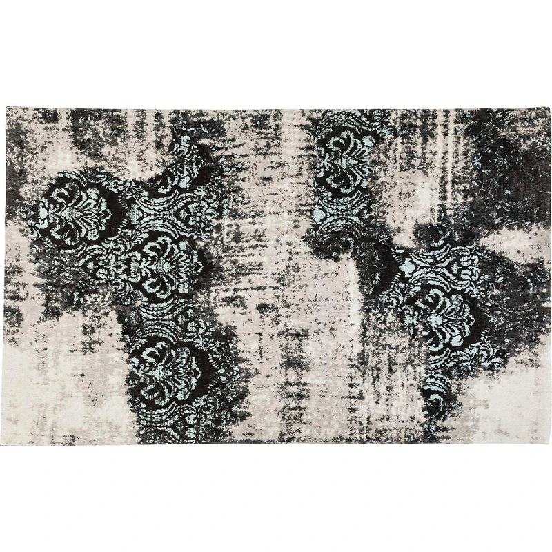 KARE Carpet Kilim Ornament Turquoise 240x1, 170 x 240 x 1 cm