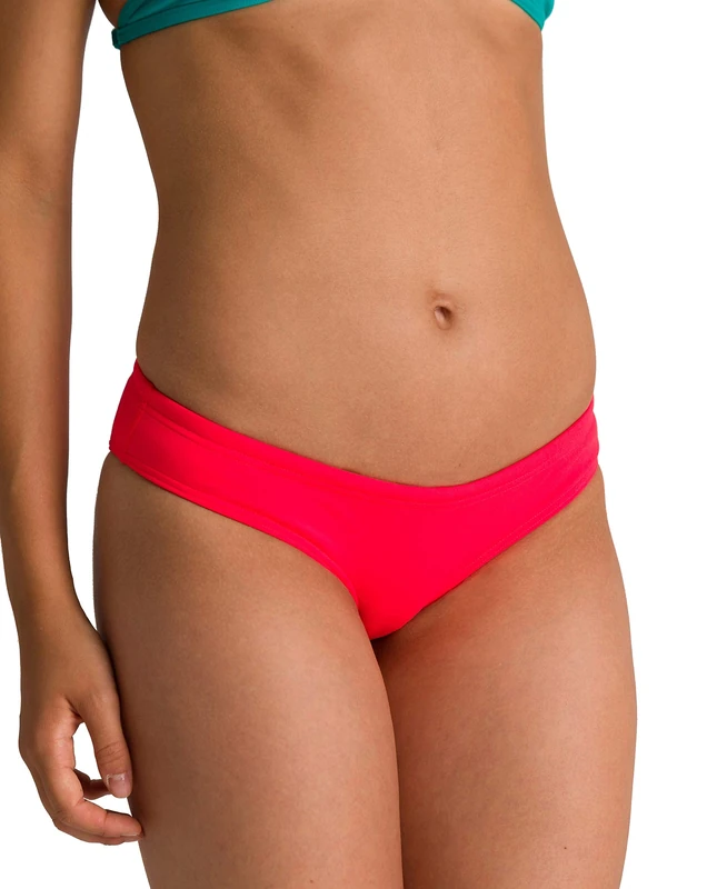 Arena Women's Rulebreaker Unique Brief Bikini Bottoms Athletic Sport Swimsuit, Fluorescent Red, Small