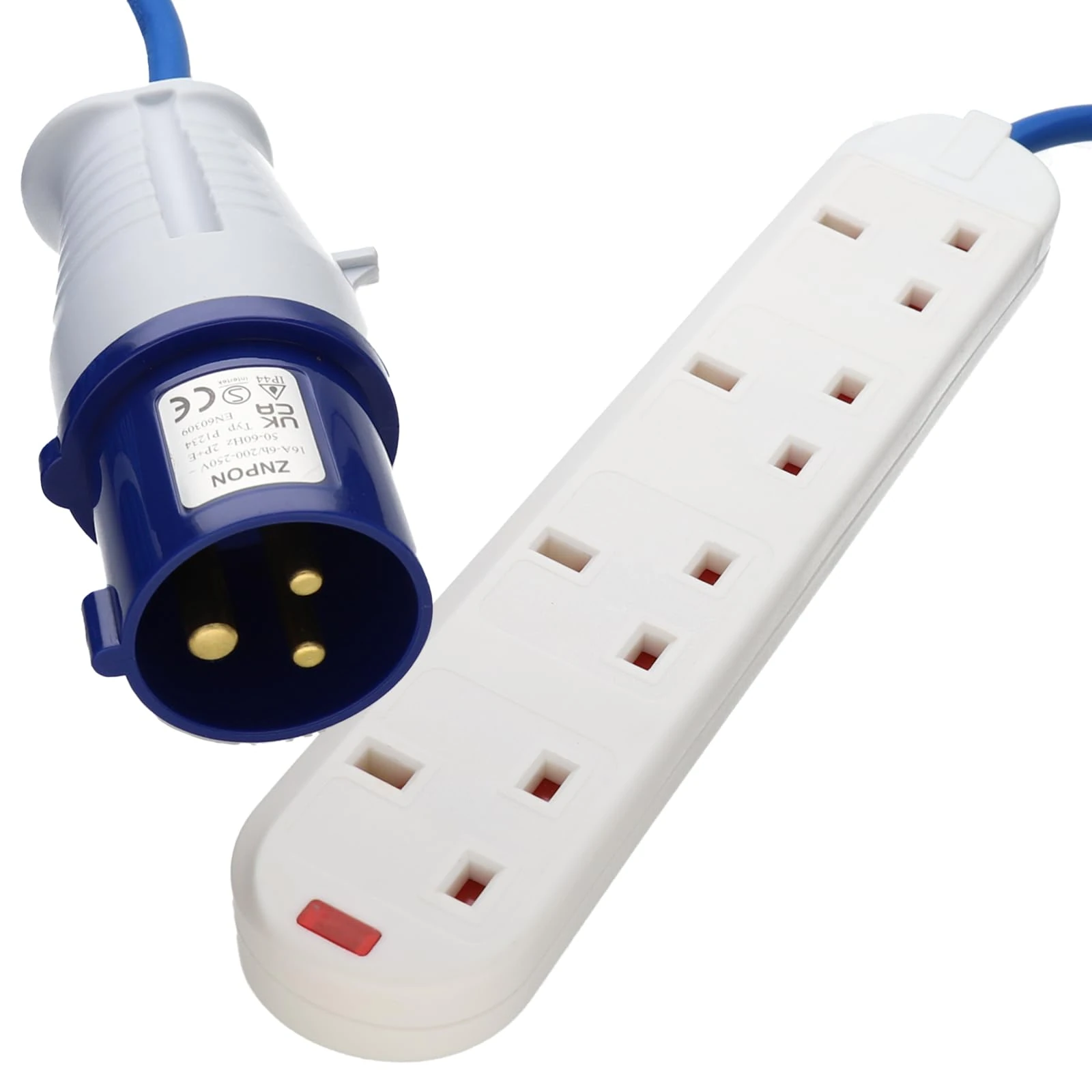 kenable 4 Way 16A Motorhome/Caravan/Camping Mains Electric Hook Up Extension Lead 15m [15 metres]