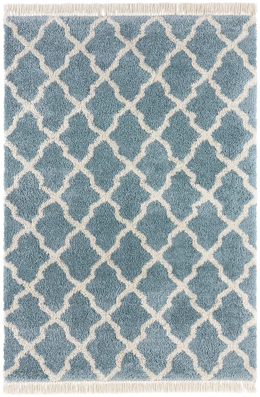 Mint Rugs Pearl Rug, Polypropylene, Blue, Cream, 120 x 170 cm
