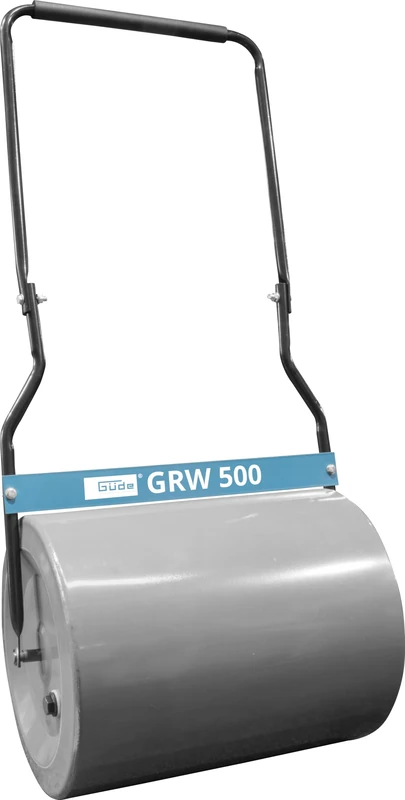 Güde 94759 GRW 500 Lawn Roller (Metal Body, Scraper Rail, Soft Grip, Ergonomically Shaped Guide Bar), Blue, Grey