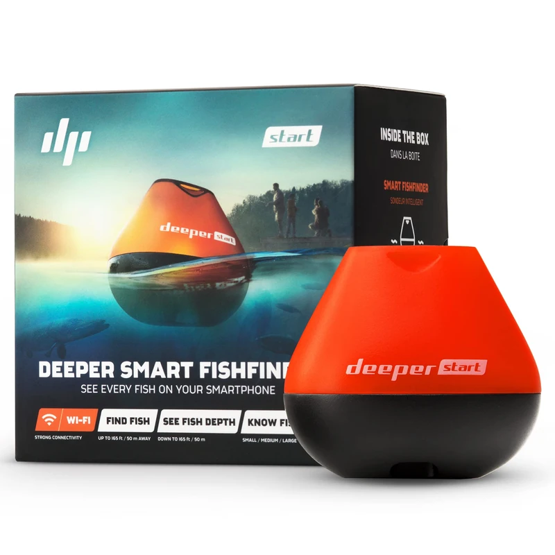 Deeper Start Fish Finder - Portable and Depth Finder for Recreational Fishing from Dock, Shore, Bank or Kayak | Castable Deeper Smart Sonar with Free User Friendly App