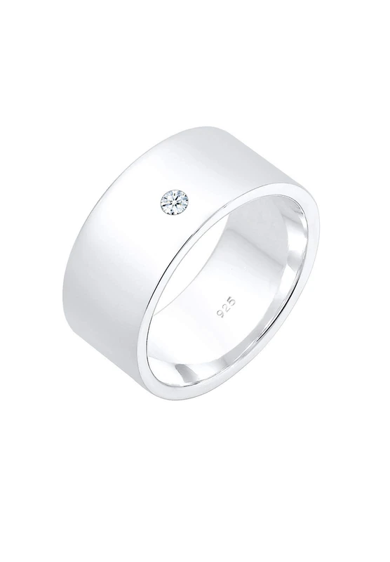 Elli Women's 925 Sterling Silver Promise Plain Band Ring Q 0601640218_58