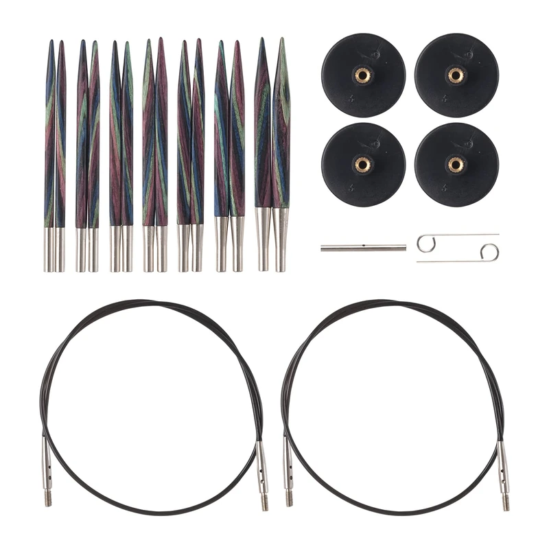 Knit Picks Options 2-3/4" Short Square Interchangeable Wood Knitting Needle Set (Foursquare)