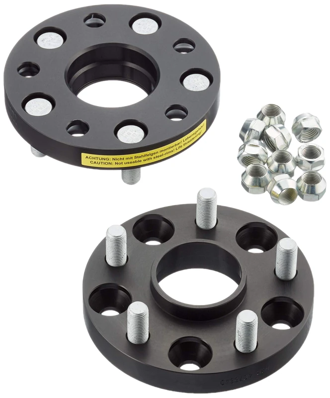 H&R DRM-System Wheel spacer set 40mm per axle - Bolt pattern 5x120 - Hub 64,0mm - Bolt size M14x1,5 - compatible with Honda - Black