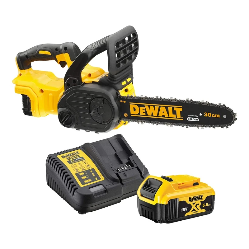 DeWalt DCM565 18V XR Li-ion 30cm Cordless Brushless Compact Chainsaw with 1 x 5.0Ah Battery & Charger