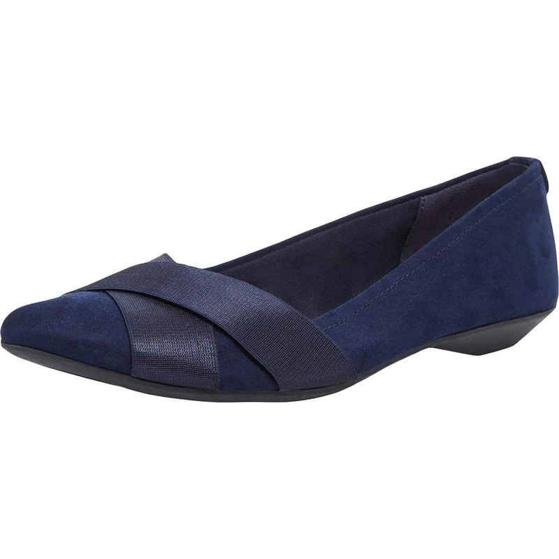 Anne Klein Women's Oalise Ballet Flat, Navy, 8.5 B(M) US