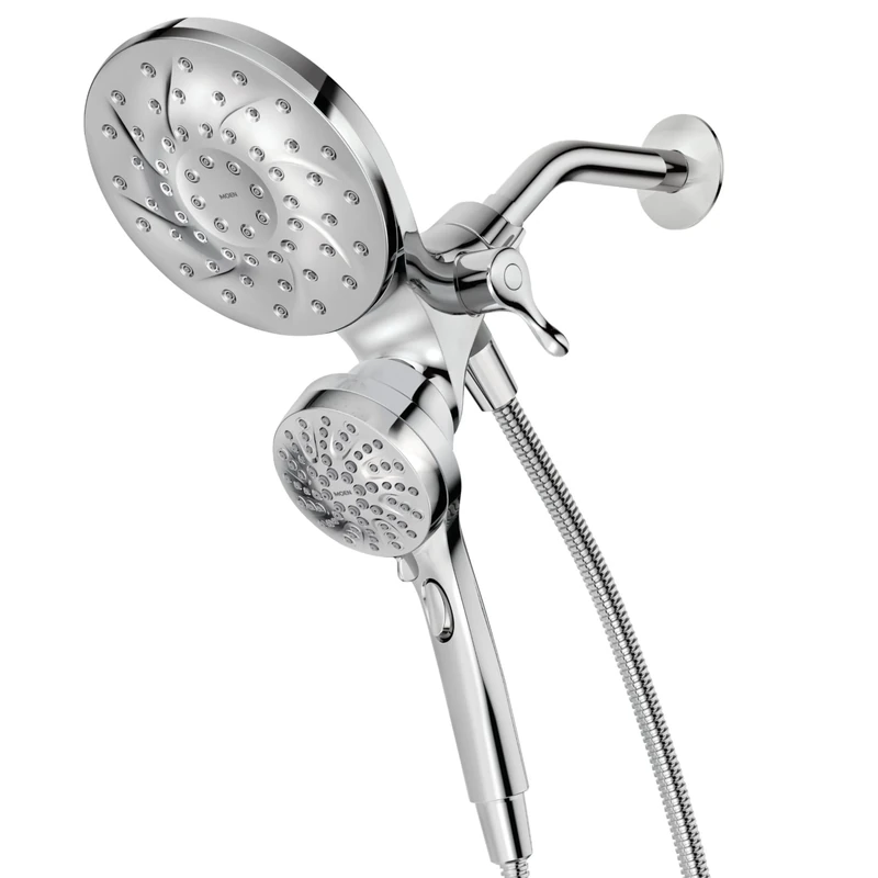 Moen 26009 Tub Faucets and Accessories Magnetix 2.5 GPM Handheld/Rain Shower Head 2-in-1 Combo Featuring Magnetic Docking System, Chrome