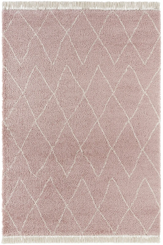 Mint Rugs Jade Rug Polypropylene Pink Cream 80 x 200 cm
