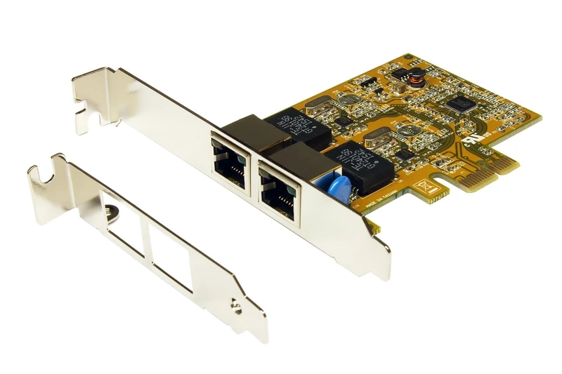 Exsys EX-6072-4K - Dual Ethernet 1Gigabit LAN PCIe (x1) Network Card