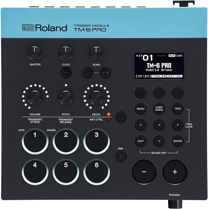 Roland Tm-6 Pro Trigger-Module for Hybrid Drums, 500 Premium Sampled Sounds