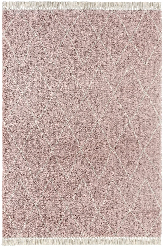 Mint Rugs Jade Rug Polypropylene Pink Cream 80 x 150 cm